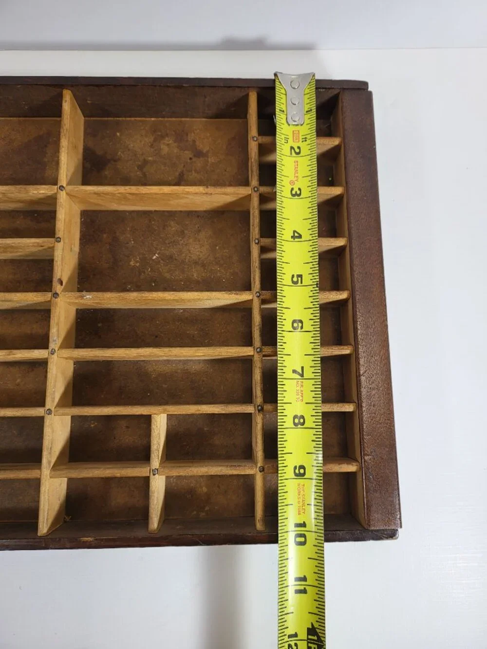 Vintage Printer Drawer/Trinket Shelf Display 30 Slots 10" x 16" - Picture 6 of 6